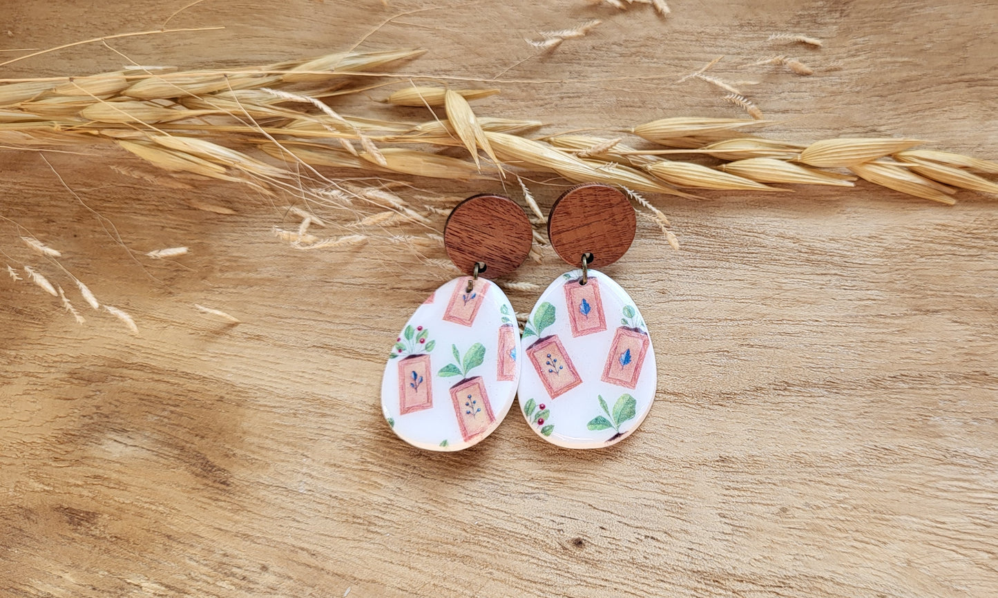 Garden Print Dangles